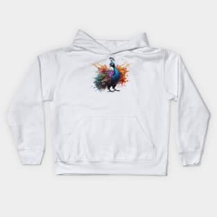 Peacock Splash Art: Dazzling Fantasy Display #1 Kids Hoodie